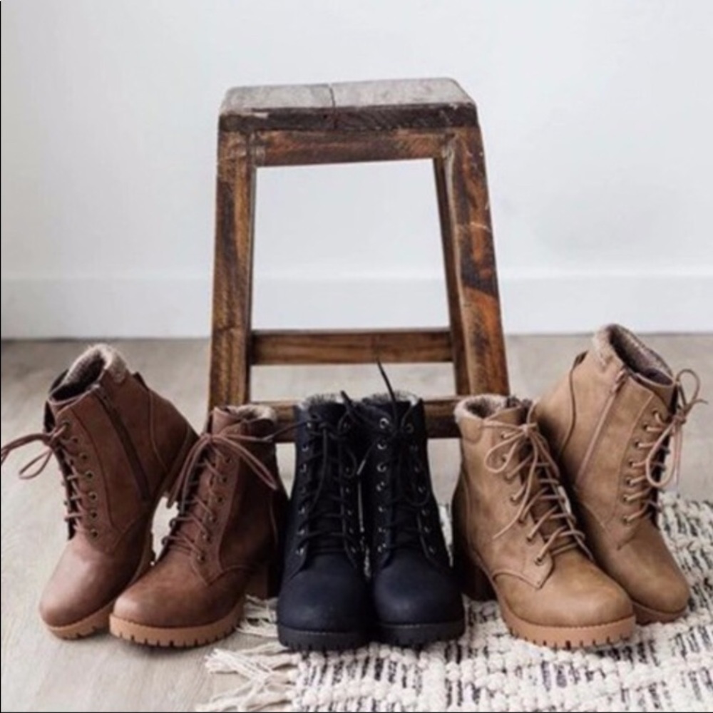 ⭐️LAST-Lace Up Combat Boots-BLACK - Picture 3 of 3